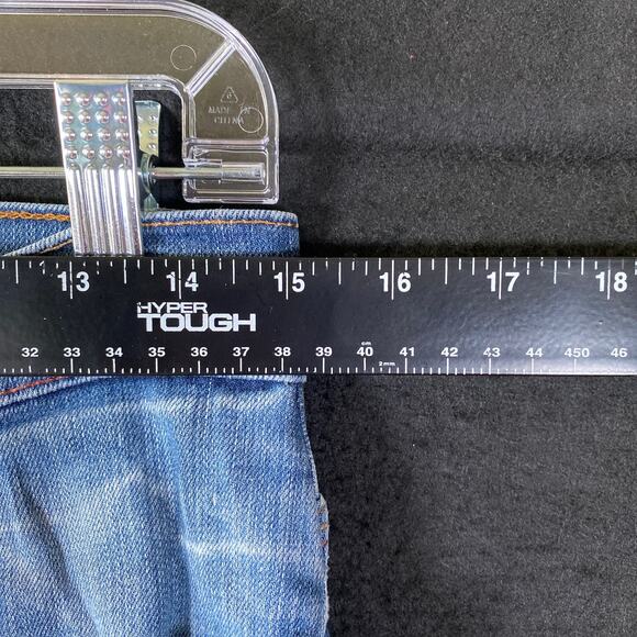 Armani Exchange Mens Jeans Blue Denim Straight Distressed Stretch 32 Long - Picture 6 of 11